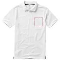   Calgary short sleeve men's polo, Male, Single Piqué of 100% Cotton, White, XL