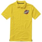 Calgary short sleeve men's polo, Male, Single Piqué of 100% Cotton, Yellow, XS