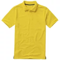   Calgary short sleeve men's polo, Male, Single Piqué of 100% Cotton, Yellow, XS