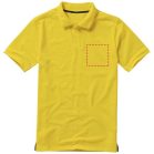 Calgary short sleeve men's polo, Male, Single Piqué of 100% Cotton, Yellow, XS