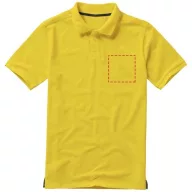   Calgary short sleeve men's polo, Male, Single Piqué of 100% Cotton, Yellow, XS