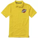 Calgary short sleeve men's polo, Male, Single Piqué of 100% Cotton, Yellow, S