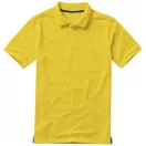 Calgary short sleeve men's polo, Male, Single Piqué of 100% Cotton, Yellow, M