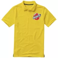   Calgary short sleeve men's polo, Male, Single Piqué of 100% Cotton, Yellow, L