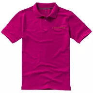   Calgary short sleeve men's polo, Male, Single Piqué of 100% Cotton, Pink, XS