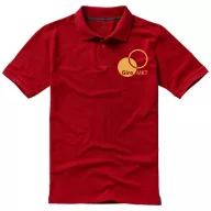   Calgary short sleeve men's polo, Male, Single Piqué of 100% Cotton, Red, XS