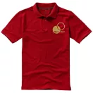 Calgary short sleeve men's polo, Male, Single Piqué of 100% Cotton, Red, XS