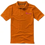   Calgary short sleeve men's polo, Male, Single Piqué of 100% Cotton, Orange, L