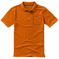   Calgary short sleeve men's polo, Male, Single Piqué of 100% Cotton, Orange, L