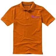   Calgary short sleeve men's polo, Male, Single Piqué of 100% Cotton, Orange, XXL