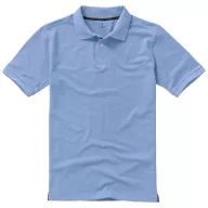   Calgary short sleeve men's polo, Male, Single Piqué of 100% Cotton, Light blue, XS