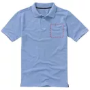 Calgary short sleeve men's polo, Male, Single Piqué of 100% Cotton, Light blue, M