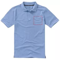   Calgary short sleeve men's polo, Male, Single Piqué of 100% Cotton, Light blue, XXL