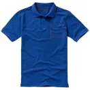 Calgary short sleeve men's polo, Male, Single Piqué of 100% Cotton, Blue, L