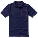 Calgary short sleeve men's polo, Male, Single Piqué of 100% Cotton, Navy, XXL