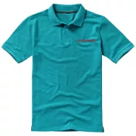   Calgary short sleeve men's polo, Male, Single Piqué of 100% Cotton, Aqua, XS
