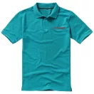 Calgary short sleeve men's polo, Male, Single Piqué of 100% Cotton, Aqua, XS