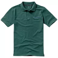   Calgary short sleeve men's polo, Male, Single Piqué of 100% Cotton, Forest green, XS