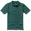 Calgary short sleeve men's polo, Male, Single Piqué of 100% Cotton, Forest green, S