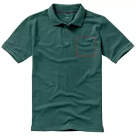   Calgary short sleeve men's polo, Male, Single Piqué of 100% Cotton, Forest green, S