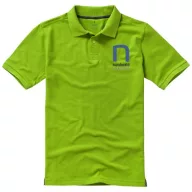   Calgary short sleeve men's polo, Male, Single Piqué of 100% Cotton, Apple Green, S