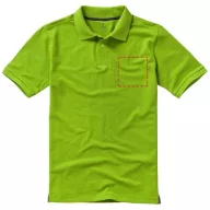   Calgary short sleeve men's polo, Male, Single Piqué of 100% Cotton, Apple Green, S