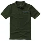 Calgary short sleeve men's polo, Male, Single Piqué of 100% Cotton, Army Green, S