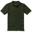 Calgary short sleeve men's polo, Male, Single Piqué of 100% Cotton, Army Green, S