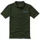 Calgary short sleeve men's polo, Male, Single Piqué of 100% Cotton, Army Green, M