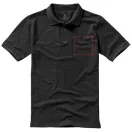 Calgary short sleeve men's polo, Male, Single Piqué of 100% Cotton, Anthracite, XS