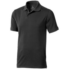   Calgary short sleeve men's polo, Male, Single Piqué of 100% Cotton, Anthracite, XL