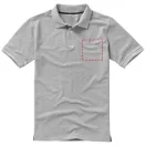 Calgary short sleeve men's polo, Male, Single Piqué of 100% Cotton, Grey melange, XS