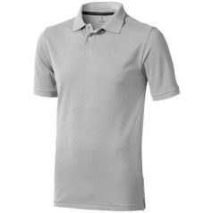   Calgary short sleeve men's polo, Male, Single Piqué of 100% Cotton, Grey melange, S