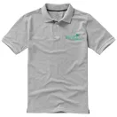Calgary short sleeve men's polo, Male, Single Piqué of 100% Cotton, Grey melange, M