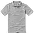 Calgary short sleeve men's polo, Male, Single Piqué of 100% Cotton, Grey melange, M