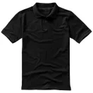 Calgary short sleeve men's polo, Male, Single Piqué of 100% Cotton, solid black, XXL