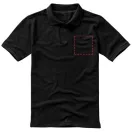 Calgary short sleeve men's polo, Male, Single Piqué of 100% Cotton, solid black, XXL