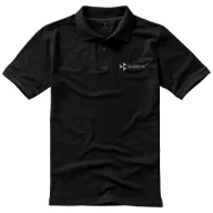   Calgary short sleeve men's polo, Male, Single Piqué of 100% Cotton, solid black, XXXL