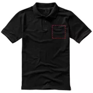   Calgary short sleeve men's polo, Male, Single Piqué of 100% Cotton, solid black, XXXL