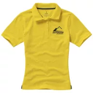   Calgary short sleeve women's polo, Female, Single Piqué of 100% Cotton, Yellow, XS