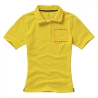   Calgary short sleeve women's polo, Female, Single Piqué of 100% Cotton, Yellow, XS