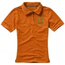 Calgary short sleeve women's polo, Female, Single Piqué of 100% Cotton, Orange, M