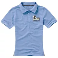   Calgary short sleeve women's polo, Female, Single Piqué of 100% Cotton, Light blue, XL