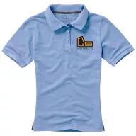   Calgary short sleeve women's polo, Female, Single Piqué of 100% Cotton, Light blue, XXL