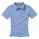 Calgary short sleeve women's polo, Female, Single Piqué of 100% Cotton, Light blue, XXL