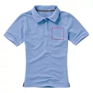   Calgary short sleeve women's polo, Female, Single Piqué of 100% Cotton, Light blue, XXL
