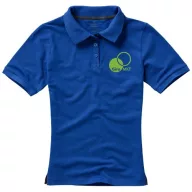   Calgary short sleeve women's polo, Female, Single Piqué of 100% Cotton, Blue, XXL