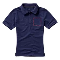   Calgary short sleeve women's polo, Female, Single Piqué of 100% Cotton, Navy, XS