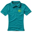 Calgary short sleeve women's polo, Female, Single Piqué of 100% Cotton, Aqua, XS