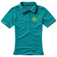   Calgary short sleeve women's polo, Female, Single Piqué of 100% Cotton, Aqua, XS